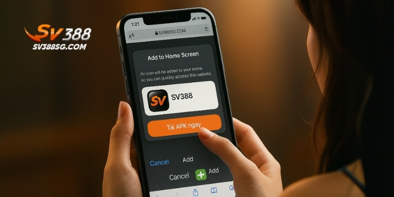 Màn hình tải app SV388 vào iPhone